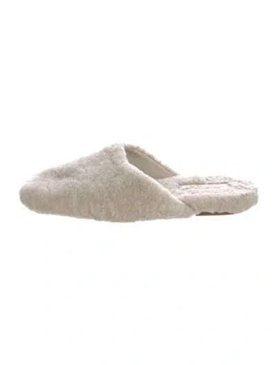 Pre-owned Vince Shearling Mules In Neutral