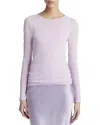 Vince Sheer Crewneck Top In Pink