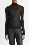 Vince Sheer Long Sleeve Top In Black