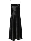 Vince Mixed Media Slipdress In Black