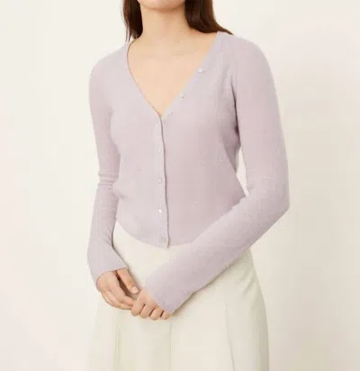 Vince Shell Button Cardigan In Violetta In Violetta