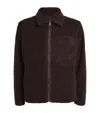Vince Sherpa Fleece Jacket In Brown