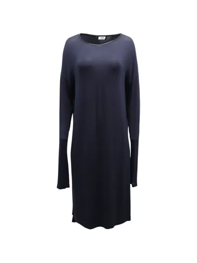Pre-owned Vince Shift Cotton Dress In Blue