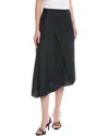 Vince Shine Drape Skirt In Black