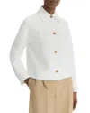 Vince Cotton Blend Chore Jacket In Off White