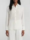 Vince Long Sleeve Button Down Blouse In Off White