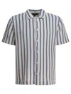 Vince Men's Striped Knit Button-down Shirt