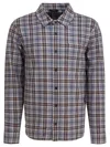 Vince Long Sleeve Plaid Shirt With Button-down Collar In Blue