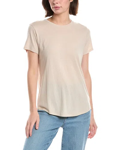 Vince Shirttail Crew Shirt In Neutral