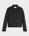 Vince Short Cashmere-wool Jacket In Metallic