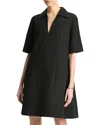 Vince Short Sleeve A Line Short Dress In Black