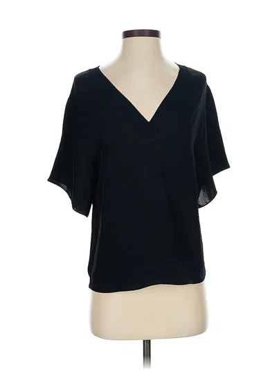 Pre-owned Vince Short Sleeve Blouse In Black