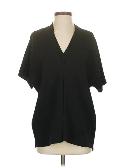 Pre-owned Vince Short Sleeve Blouse In Black