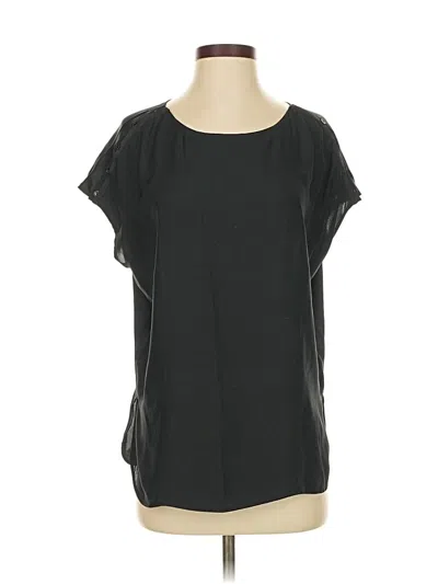 Pre-owned Vince Short Sleeve Blouse In Black