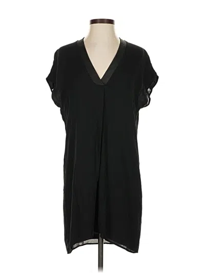 Pre-owned Vince Short Sleeve Blouse In Black