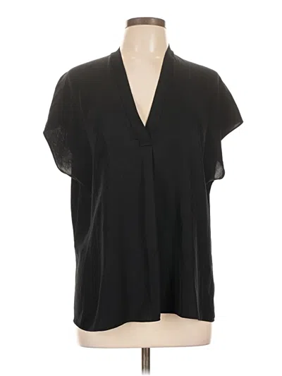 Pre-owned Vince Short Sleeve Blouse In Black