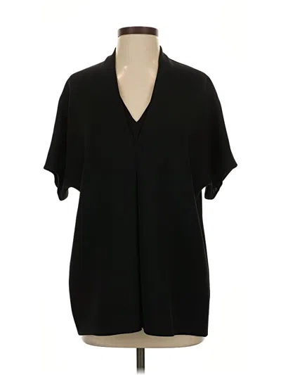 Pre-owned Vince Short Sleeve Blouse In Black
