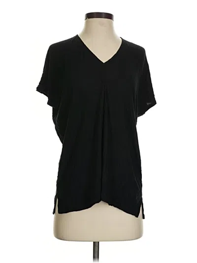 Pre-owned Vince Short Sleeve Blouse In Black