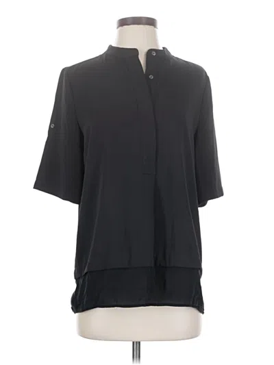 Pre-owned Vince Short Sleeve Blouse In Black