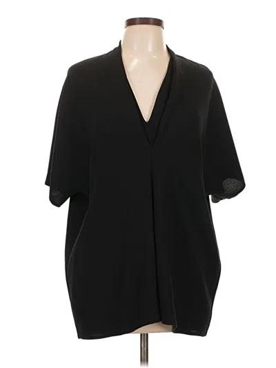 Pre-owned Vince Short Sleeve Blouse In Black