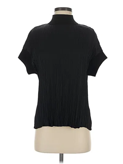 Pre-owned Vince Short Sleeve Blouse In Black