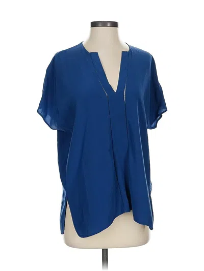 Pre-owned Vince Short Sleeve Blouse In Blue