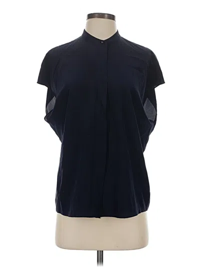 Pre-owned Vince Short Sleeve Blouse In Blue