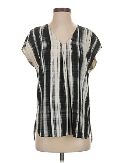 Pre-owned Vince Short Sleeve Blouse In Gray