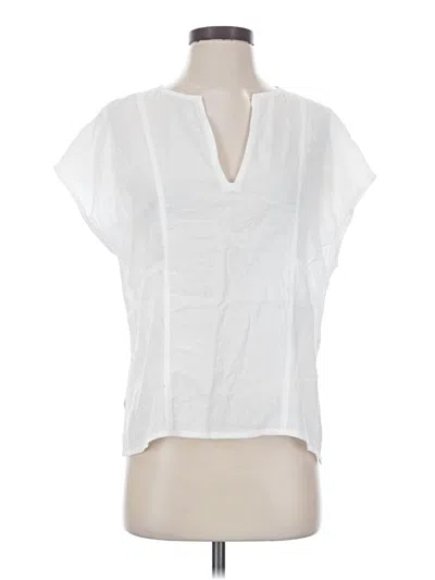 Pre-owned Vince Short Sleeve Blouse In White
