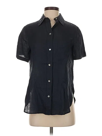 Pre-owned Vince Short Sleeve Button Down Shirt In Black