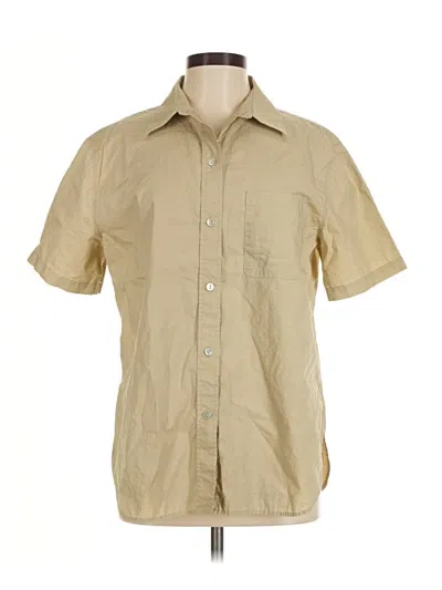 Pre-owned Vince Short Sleeve Button Down Shirt In Tan