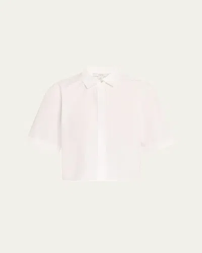 Vince Short-sleeve Button-front Shirt In Neutral