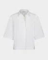 Vince Short-sleeve Button-front Shirt In Tan