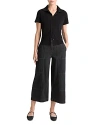 Vince Short Sleeve Button Up Shirt In Black