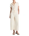 Vince Short Sleeve Button Up Shirt In Flaxen