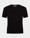 Vince Short-sleeve Cashmere-blend Tee In Black