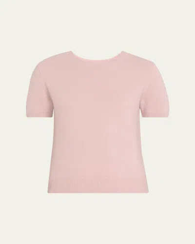 Vince Short-sleeve Cashmere-blend Tee In Pink