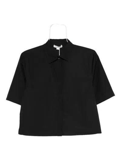 Vince Short-sleeve Collared Shirt In Gray