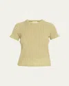 Vince Short-sleeve Crewneck Top In Herbaria Combo