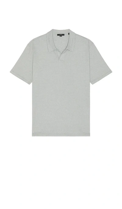 Vince Short Sleeve Johnny Polo In Broad Leaf & Optic White