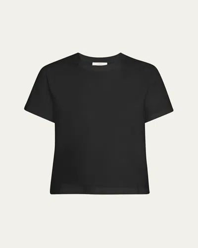 Vince Short-sleeve Pima Cotton Crewneck T-shirt In Black