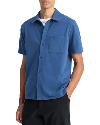 Vince Short Sleeve Pocket Shirt In Blue