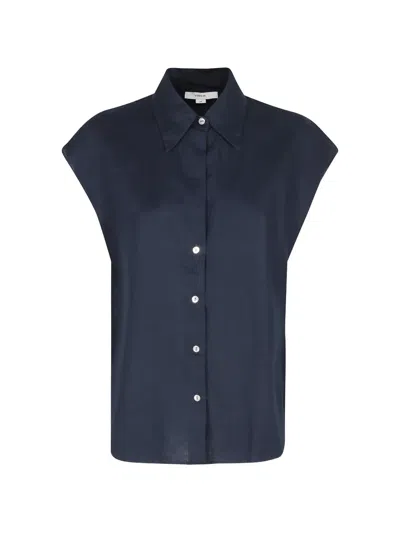 Vince Short Sleeve Shirt In Blue