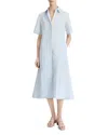 Vince Canvas Tape Cotton Shirt Dress In Sky Mist In Sky Mist