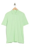 Vince Short Sleeve Slub Polo In Green