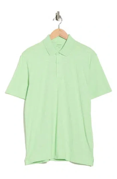 Vince Short Sleeve Slub Polo In Green