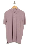 Vince Short Sleeve Slub Polo In Purple