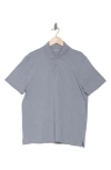 Vince Short Sleeve Slub Polo In Blue Spruce