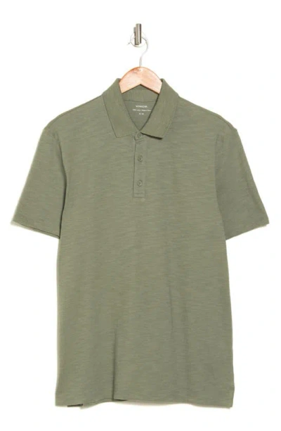 Vince Short Sleeve Slub Polo In Echo Park