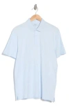 Vince Short Sleeve Slub Polo In Glacier